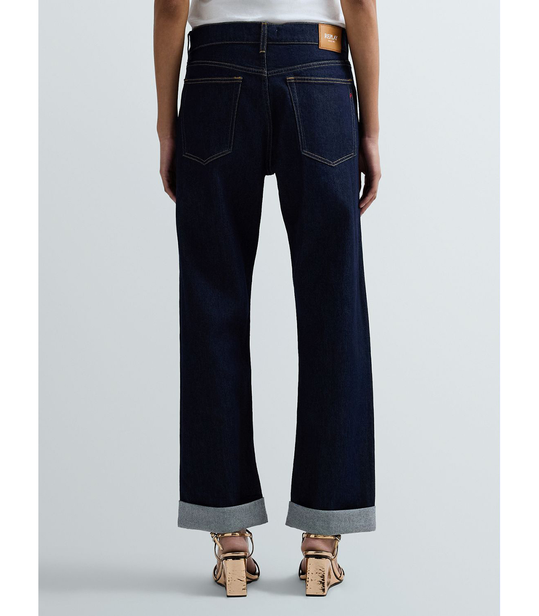 ストレートボーイフィットAUBRY インディゴストレッチデニム 詳細画像 ダークブルー 3